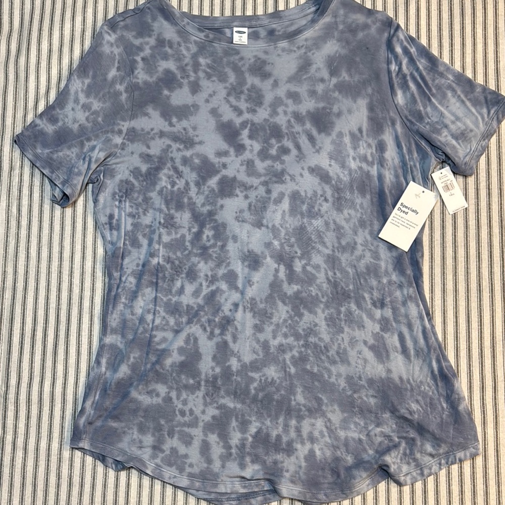 Women's Blue Tie-Dye Top